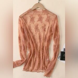Lace Mesh Sheer Top